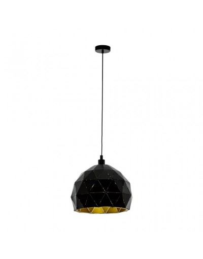 Eglo ROCCAFORTE 97845 geometryczna czarno - złota lampa wisząca