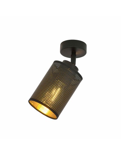 czarna LAMPA SUFITOWA  BRONX 1 BLACK