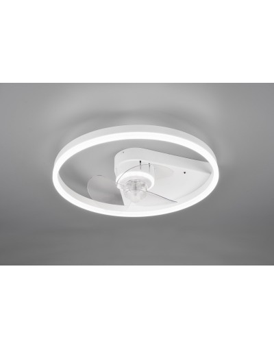 biała LED lampa przysufitowa z wentylatorem RL BORGHOLM R67083131