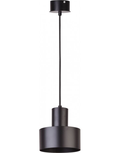 czarna, metalowa lampa wisząca Sigma Rif 30897