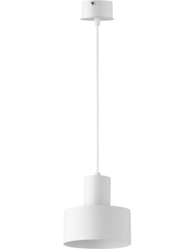 biała, metalowa lampa wisząca Sigma Rif 30903
