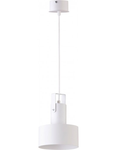 biała, metalowa lampa wisząca Sigma Rif plus 31198