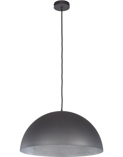 srebrna, metalowa lampa wisząca Sigma Sfera 30130