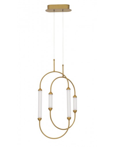 Piękna lampa Luces Exclusivas GOYA LE41398 - kolor lampy - biały/złoty mosiądz, materiał - metal/szkło