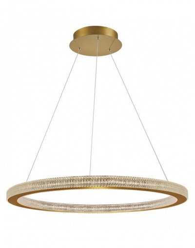 Stylowa lampa Luces Exclusivas MONTT LE41696 - kolor lampy - antyczny mosiądz, materiał - aluminium/akryl