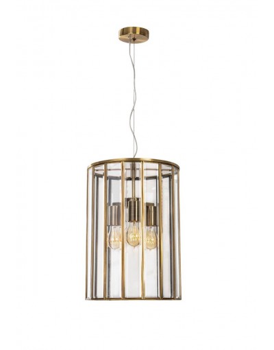 Niepowtarzalna lampa Luces Exclusivas RUBIO LE41778 - kolor lampy - antyczny mosiądz, materiał - metal/szkło