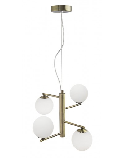 Niepowtarzalna lampa Luces Exclusivas TALCA LE41790 - kolor lampy - opal/mosiądz, materiał - metal/szkło