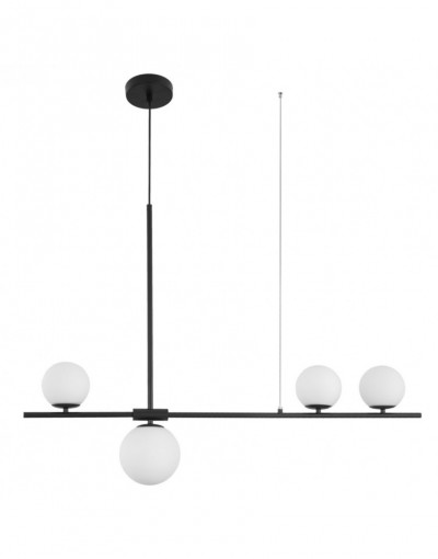 Niecodzienna lampa Luces Exclusivas TURBO LE41801 - kolor lampy - biały/czarny, materiał - metal/szkło