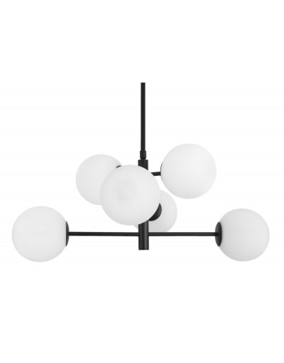 Nowoczesna lampa Luces Exclusivas TURBO LE41803 - kolor lampy - biały/czarny, materiał - metal/szkło