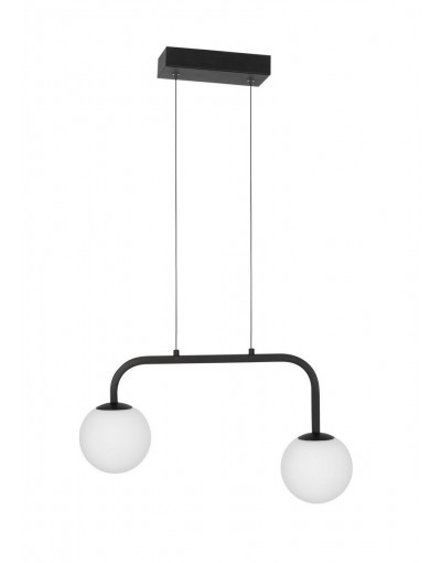 Stylowa lampa Luces Exclusivas UBEDA LE41804 - kolor lampy - czarny/biały, materiał - metal/aluminium/szkło