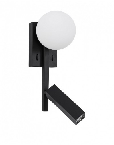 Niecodzienna lampa Luces Exclusivas UBEDA LE41807 - kolor lampy - czarny/biały, materiał - metal/aluminium/szkło