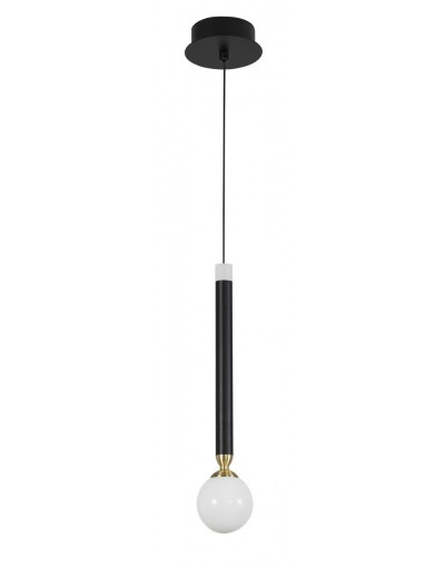 Stylowa lampa Luces Exclusivas UNION LE41810 - kolor lampy - czarny/mosiądz/opal, materiał - szkło/akryl/aluminium