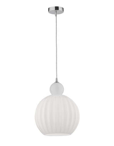 Niecodzienna lampa Luces Exclusivas AVILES LE41885 - kolor lampy - opal/chrom, materiał - aluminium/szkło