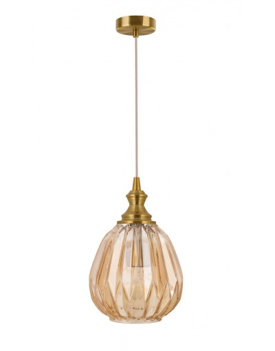 Nowoczesna lampa Luces Exclusivas BAILEN LE41893 - kolor lampy - mosiądz/szampański, materiał - metal/szkło
