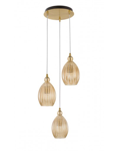 Stylowa lampa Luces Exclusivas BARUTA LE41894 - kolor lampy - mosiądz/szampański, materiał - metal/szkło