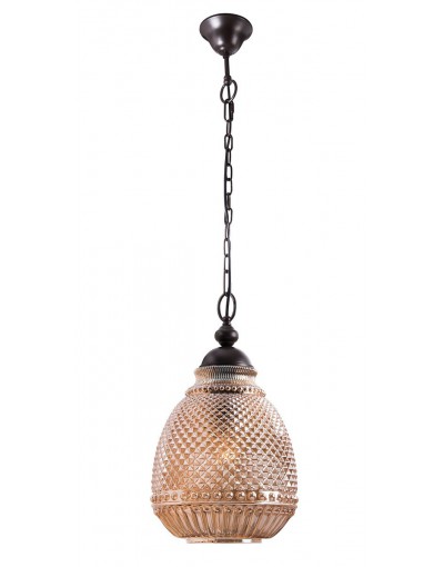 Niepowtarzalna lampa Luces Exclusivas BOGOTA LE41902 - kolor lampy - bursztynowy/ciemnobrązowy, materiał - szkło