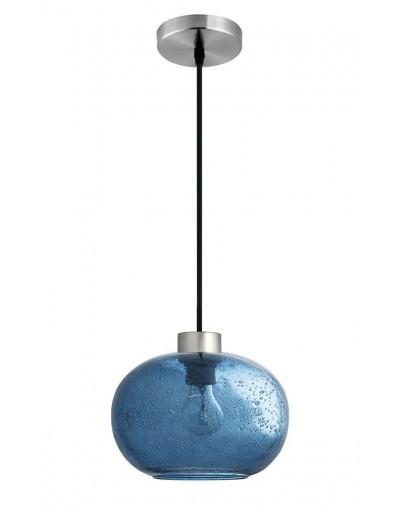Niecodzienna lampa Luces Exclusivas CAJICA LE41921 - kolor lampy - niebieski/nikiel, materiał - metal/szkło