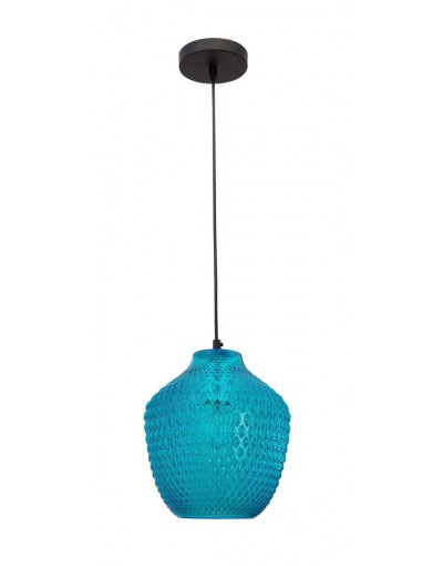 Piękna lampa Luces Exclusivas CALAMA LE41922 - kolor lampy - niebieski/czarny, materiał - szkło
