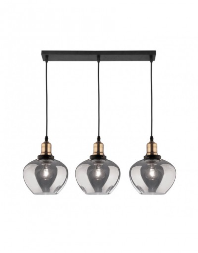 Niecodzienna lampa Luces Exclusivas CALDAS LE41927 - kolor lampy - czarny/dymiony, materiał - szkło/metal