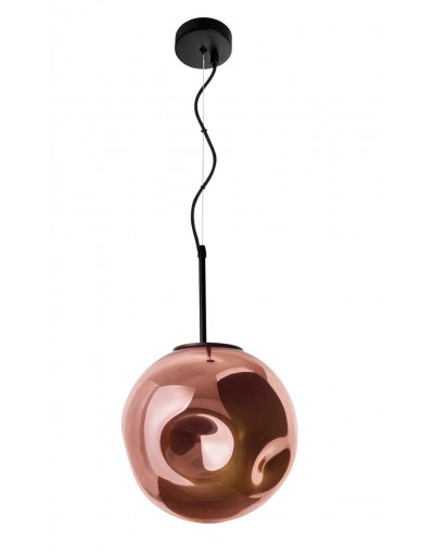 Niepowtarzalna lampa Luces Exclusivas CARORA LE41956 - kolor lampy - czarny/miedziany, materiał - metal/szkło