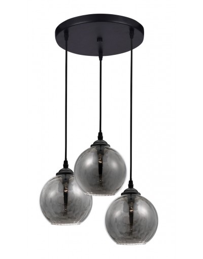 Stylowa lampa Luces Exclusivas COLINA LE41972 - kolor lampy - czarny/dymiony, materiał - szkło/metal