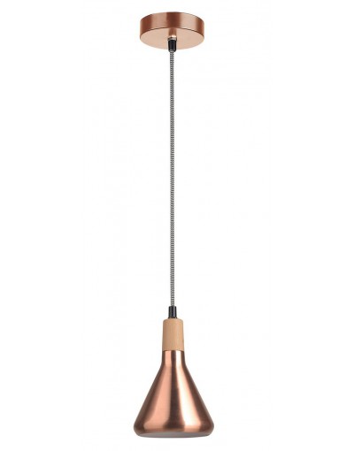 Wyjątkowa oprawa oświetleniowa Luces Exclusivas OSORNO LE42116 - kolor lampy - miedziany, materiał - drewno/metal