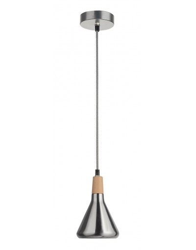 Niecodzienna lampa Luces Exclusivas OSORNO LE42118 - kolor lampy - nikiel, materiał - drewno/metal