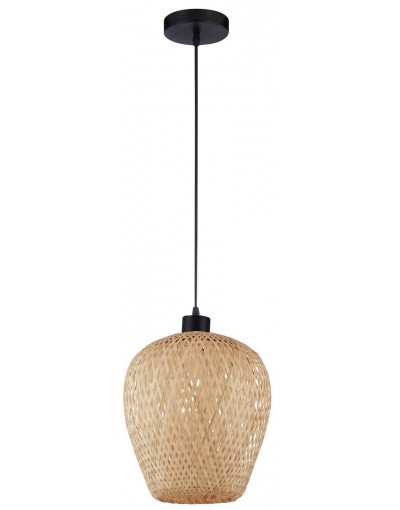 Piękna lampa Luces Exclusivas PARRAL LE42137 - kolor lampy - naturalny/czarny, materiał - bambus