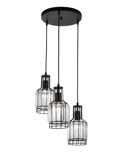 Wyjątkowa oprawa oświetleniowa Luces Exclusivas TANDIL LE42177 - kolor lampy - czarny, materiał - aluminium/kryształ