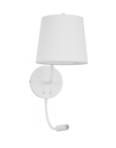 Stylowa lampa Luces Exclusivas PUENTE LE42266 - kolor lampy - biały, materiał - aluminium/tkanina