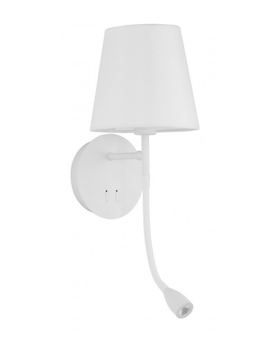 Niepowtarzalna lampa Luces Exclusivas BRAGADO LE42268 - kolor lampy - biały, materiał - aluminium/tkanina