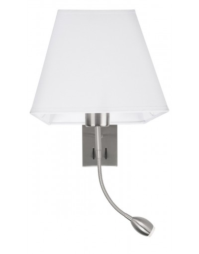 Niepowtarzalna lampa Luces Exclusivas CACERES LE42280 - kolor lampy - nikiel/biały, materiał - aluminium