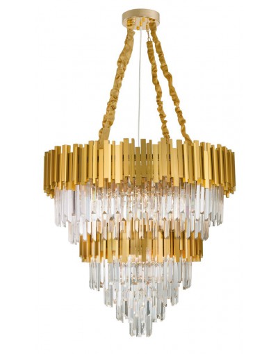 Nowoczesna lampa Luces Exclusivas CAMPANA LE42284 - kolor lampy - złoty, materiał - metal/kryształ