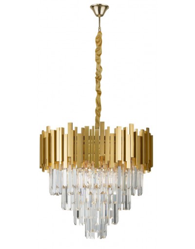 Stylowa lampa Luces Exclusivas CAMPANA LE42285 - kolor lampy - złoty, materiał - metal/kryształ