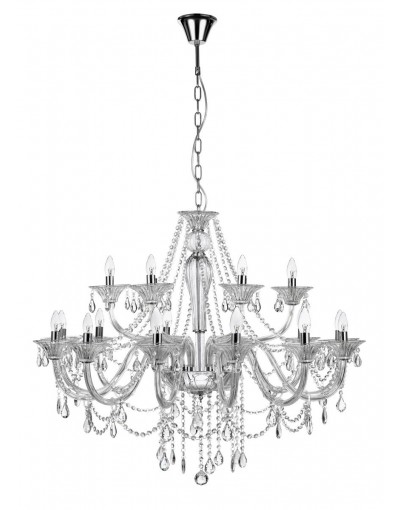 Stylowa lampa Luces Exclusivas CAPITAN LE42291 - kolor lampy - chrom/transparentny, materiał - kryształ/szkło/aluminium
