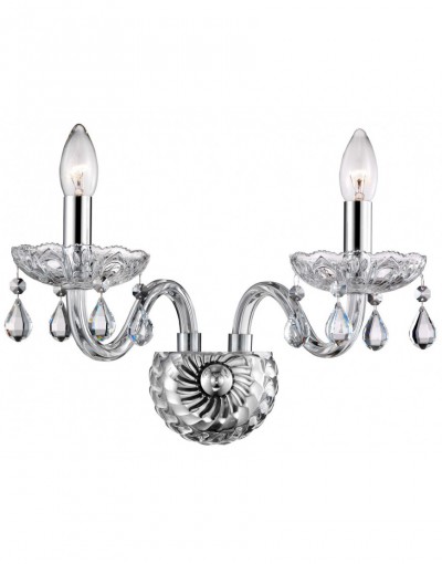 Piękna lampa Luces Exclusivas CARTAGO LE42301 - kolor lampy - transparentny/chrom, materiał - kryształ/szkło/aluminium