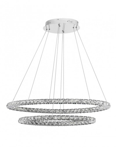 Stylowa lampa Luces Exclusivas CEDEIRA LE42315 - kolor lampy - chrom, materiał - aluminium/kryształ