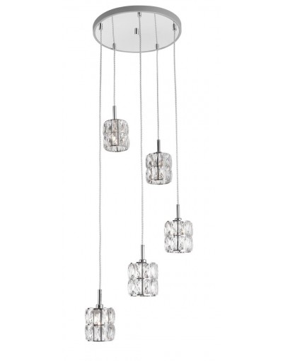 Piękna lampa Luces Exclusivas CHARATA LE42325 - kolor lampy - transparentny/chrom, materiał - chrom/aluminium