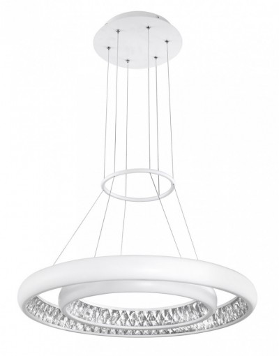 Piękna lampa Luces Exclusivas CHIMBAS LE42331 - kolor lampy - biały mat, materiał - aluminium/kryształ
