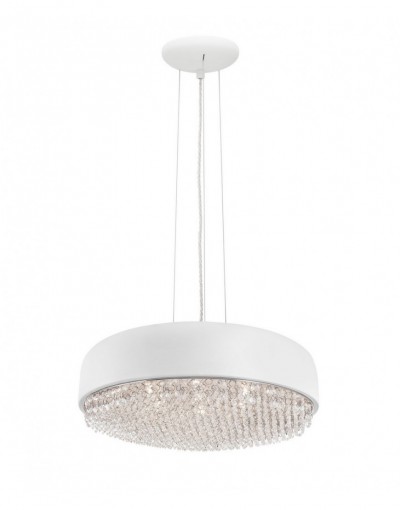 Stylowa lampa Luces Exclusivas CIENAGA LE42333 - kolor lampy - biały, materiał - aluminium/kryształ