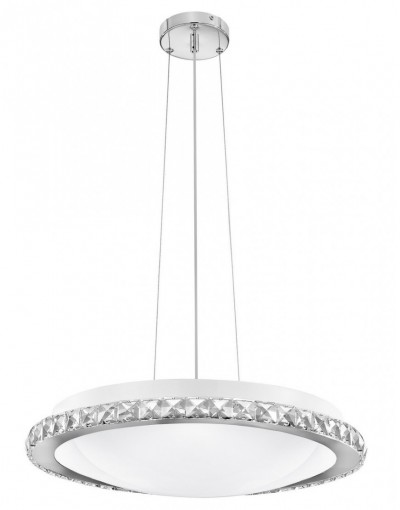 Niecodzienna lampa Luces Exclusivas COSQUIN LE42348 - kolor lampy - biały/chrom, materiał - szkło/kryształ/metal