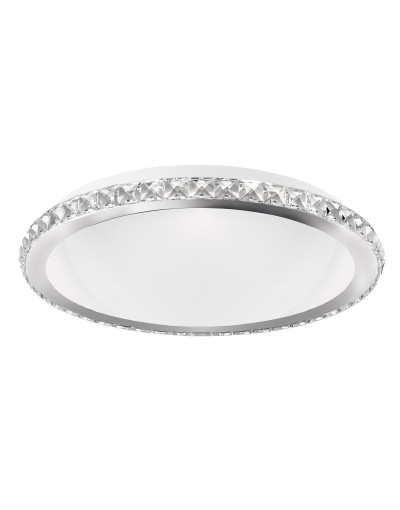 Piękna lampa Luces Exclusivas COSQUIN LE42349 - kolor lampy - biały/chrom, materiał - szkło/kryształ/metal