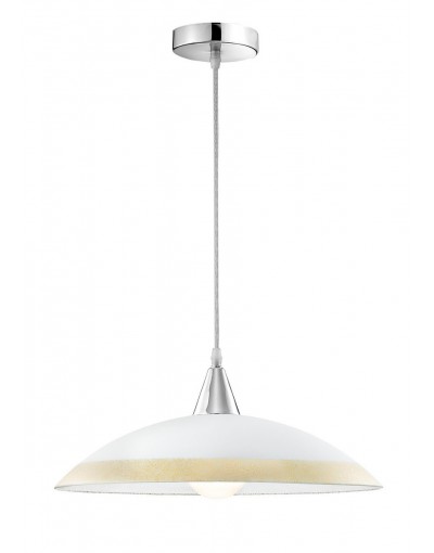 Stylowa lampa Luces Exclusivas GENERAL LE42372 - kolor lampy - biały/złoty, materiał - szkło/metal