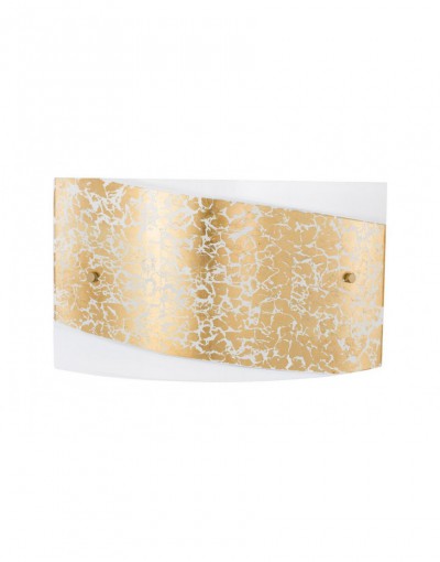 Piękna lampa Luces Exclusivas FORMOSA LE42376 - kolor lampy - biały/złoty, materiał - szkło