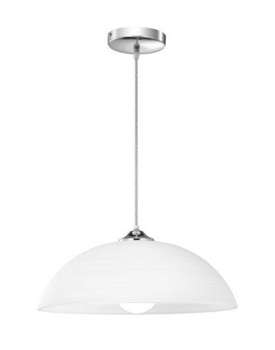 Nowoczesna lampa Luces Exclusivas HERNANI LE42389 - kolor lampy - biały/chrom, materiał - szkło/metal