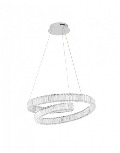 srebrna dekoracyjna lampa wisząca - nowoczesna ledowa Luces Exclusivas SINALOA LE42924