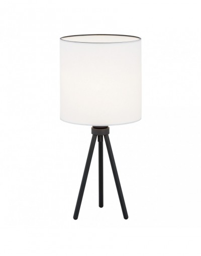 lampa stołowa 1 pł. HILARY kolor biały, czarny struktura