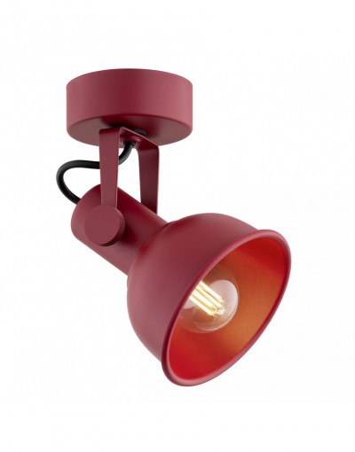 czerwona lampa Argon LENORA 8298 kinkiet / plafon 1 pł.