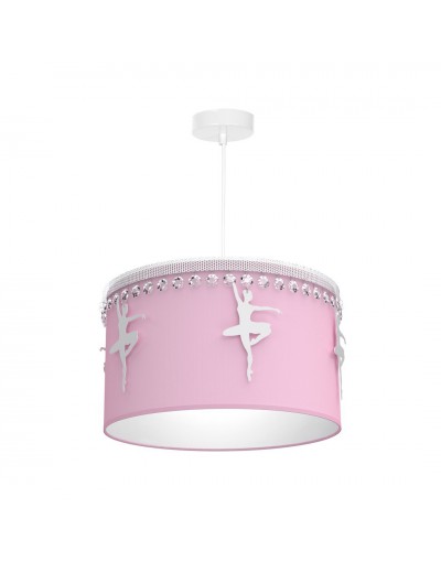 Milagro BALETNICA PINK różowa lampa wisząca z kryształkami