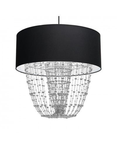 Duża, czarna lampa wisząca w stylu glamour polskiego producenta Milagro ALMERIA MLP6432